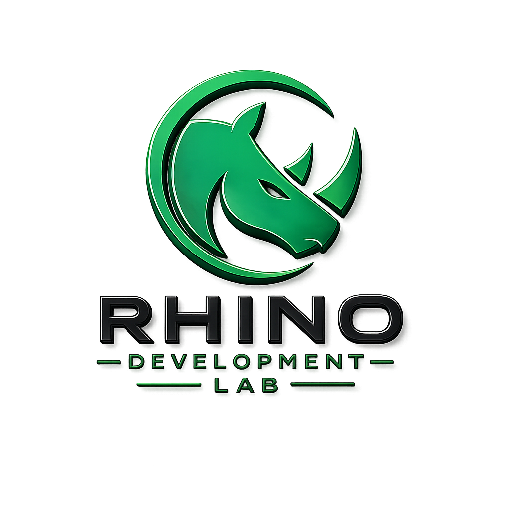 Rhino Development Lab website, apps are Shelfscan and the other app is ReceiptIQ